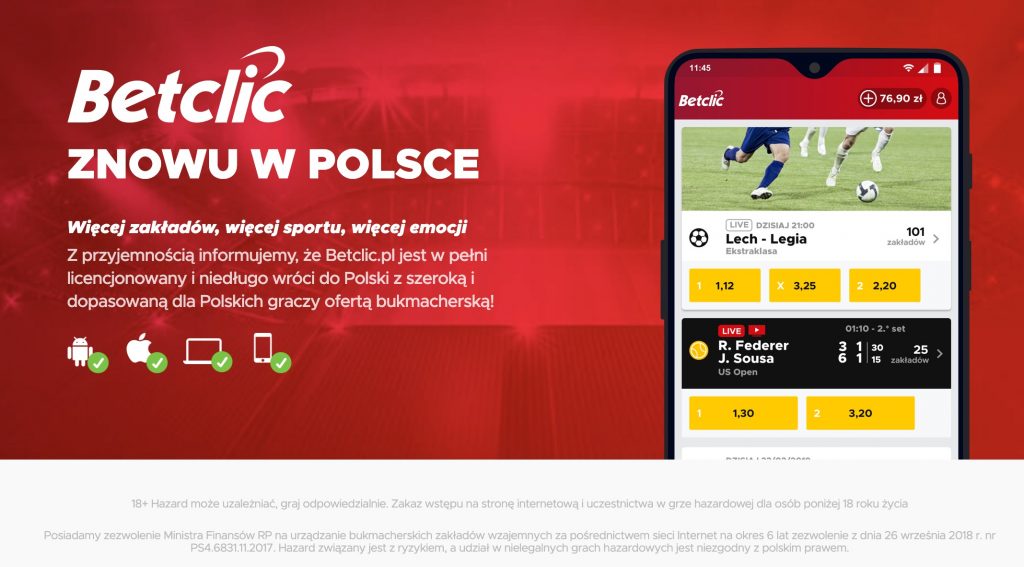 BetClic - legalny w Polsce czy nie? Oto aktualne dane!
