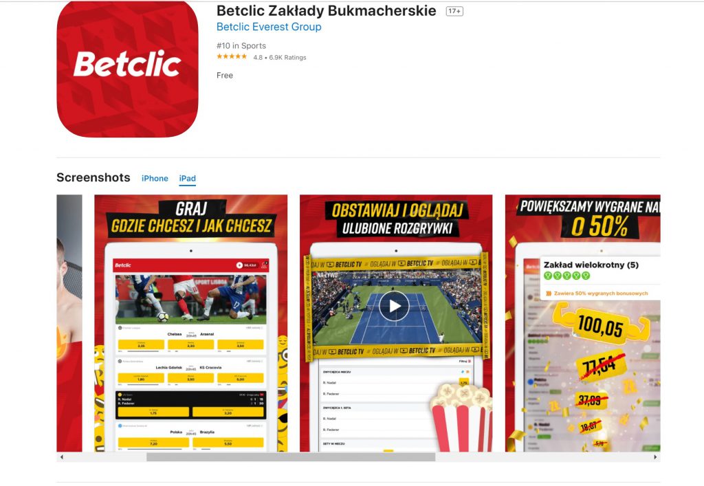 Betclic w AppStore
