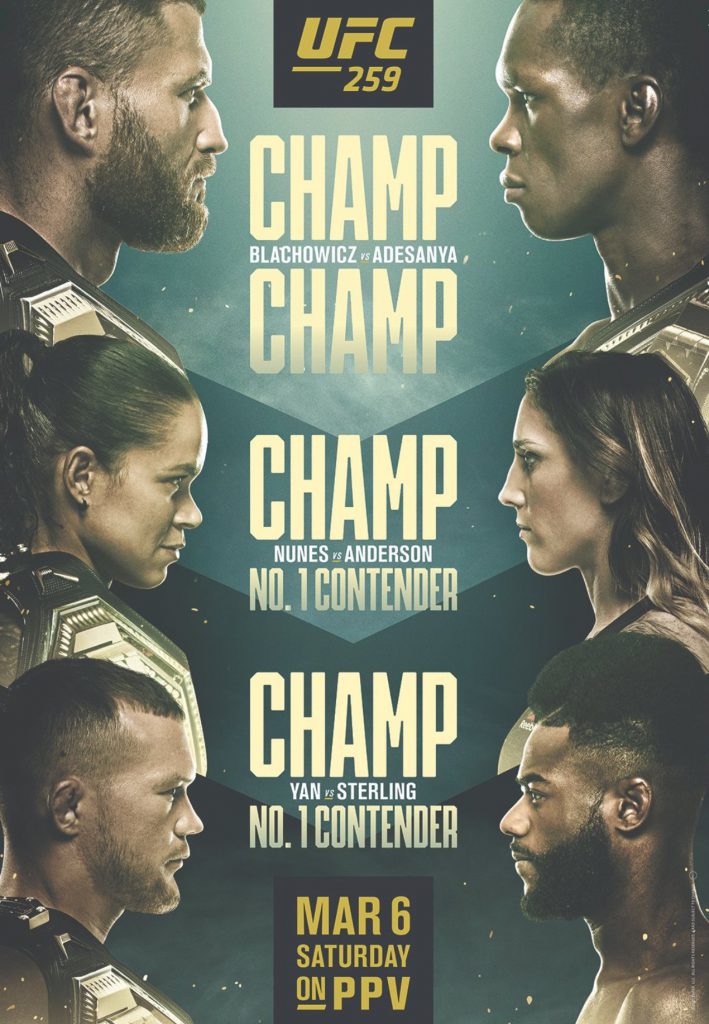 UFC 259 - oficjalny plakat