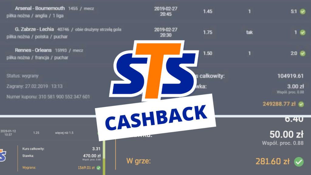 STS cashback bonus - 100 PLN bez ryzyka
